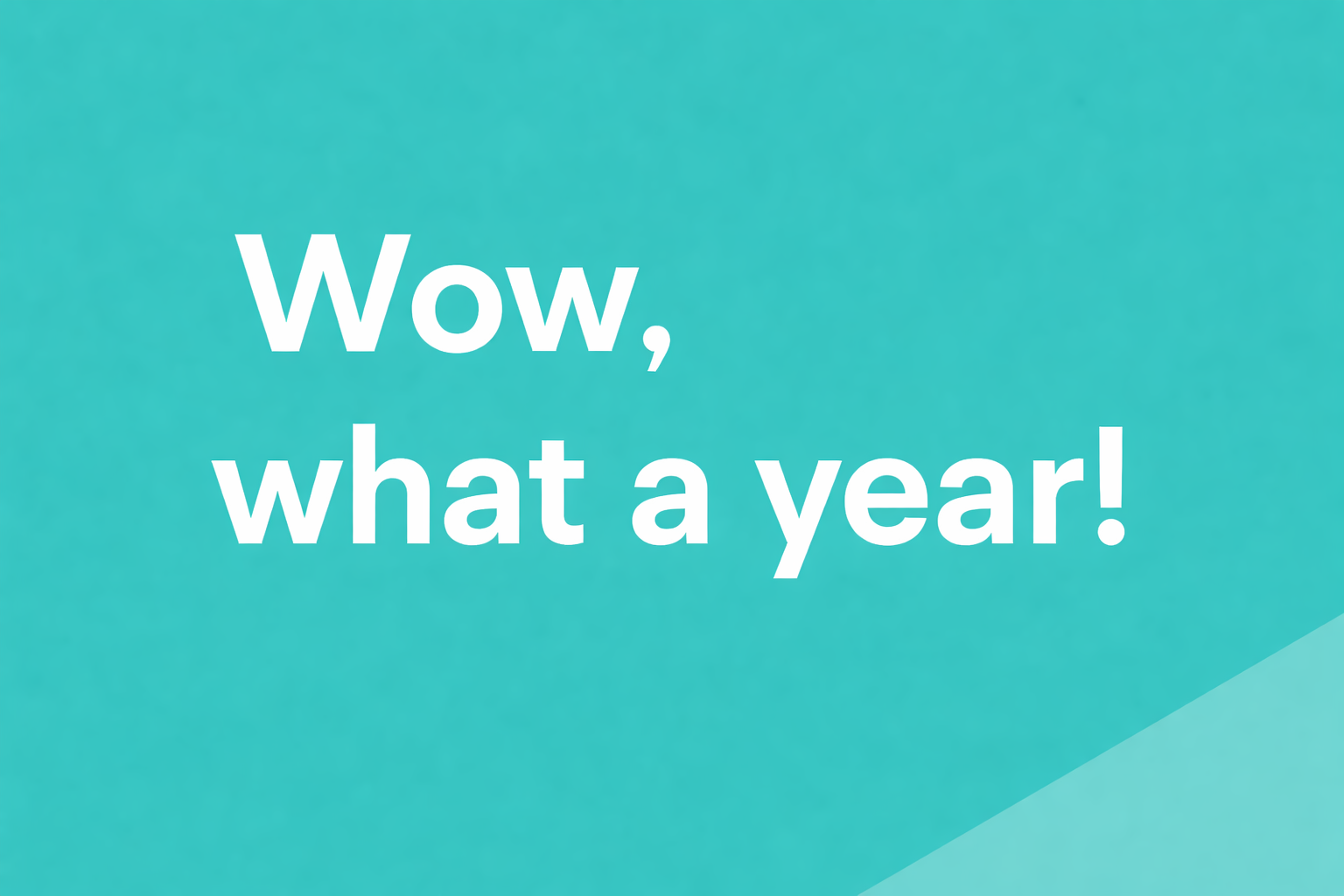 "Wow, what a year First Mile has had" blue banner