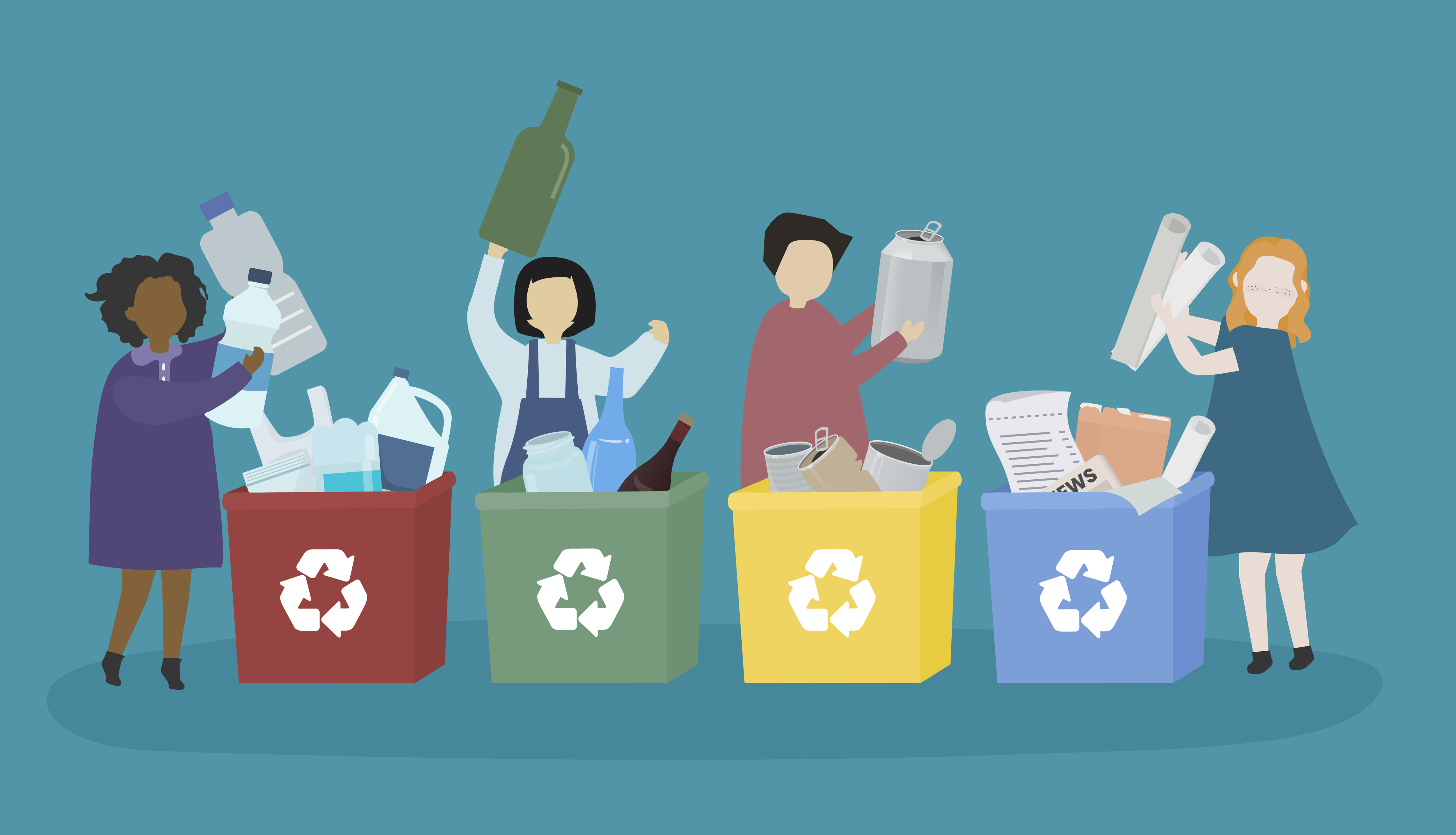 Simpler Recycling vector image