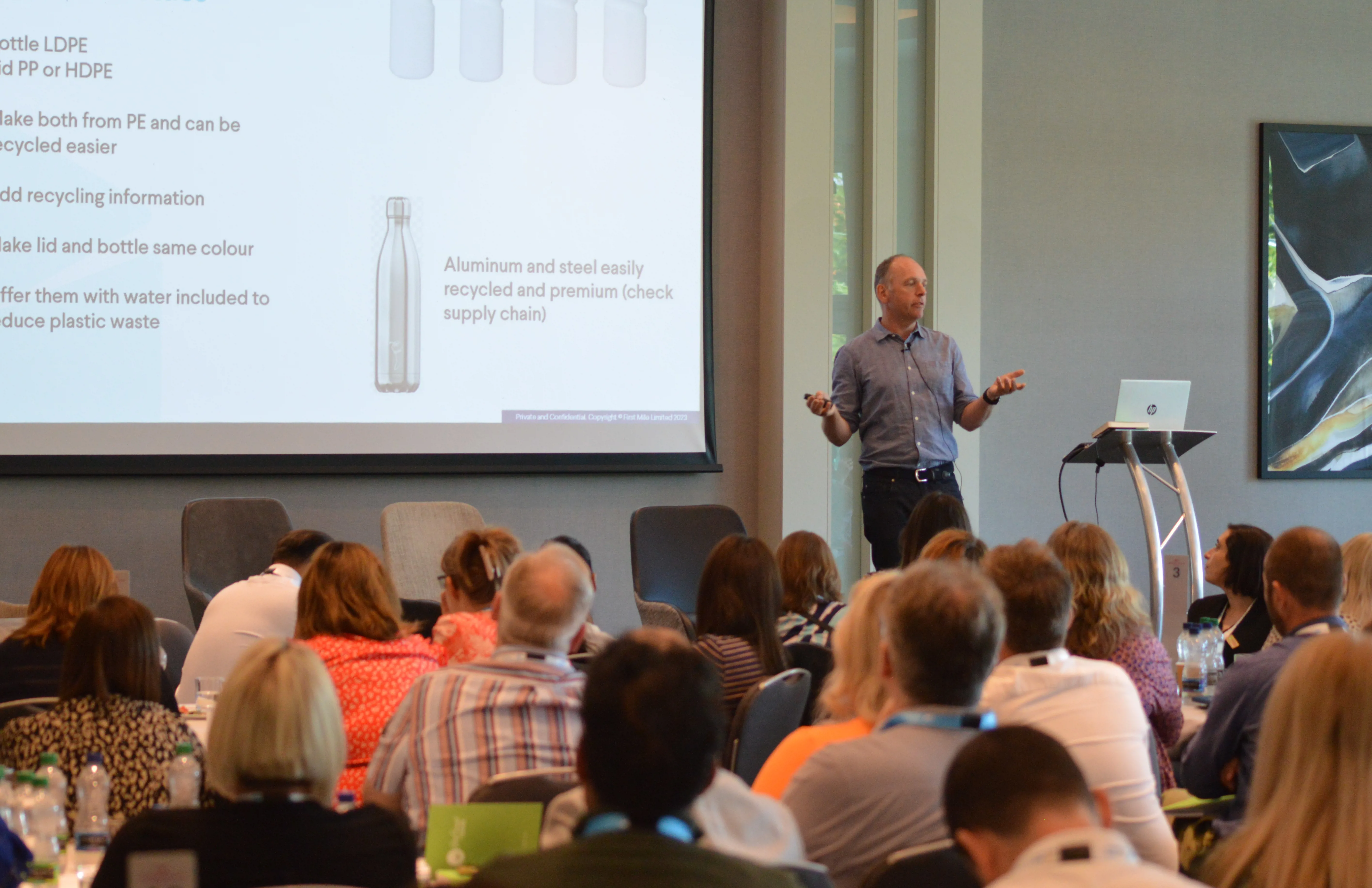 Bruce giving a talk at the BPMA Sustainability Conference